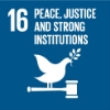 Promote peaceful and inclusive societies for sustainable development, provide access to justice for all and build effective, accountable and inclusive institutions at all levels sdg-logo-16